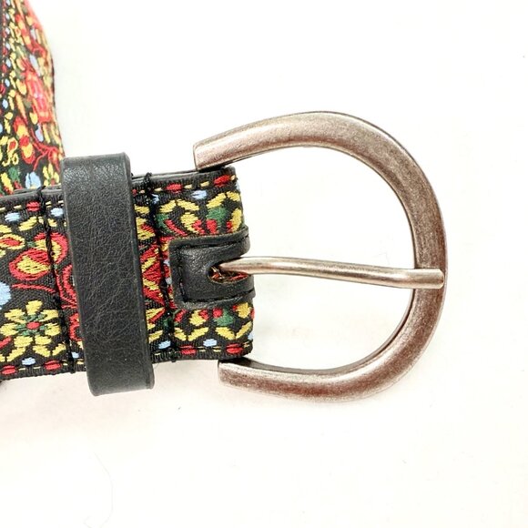 Woven/Embroidered Mandala Belt w/Silver Hardware - Size 40 - Unisex - Picture 3 of 6